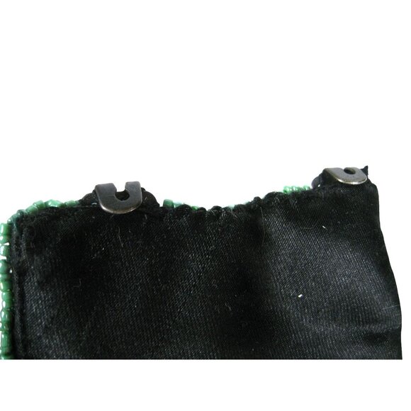 Vintage Emerald Beaded Sequin Belt Applique Statement Party Wide Boho Chic 37 in - Picture 5 of 15